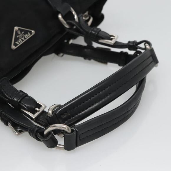 PRADA Tote Bag Nylon Black Silver - Picture 7 of 13